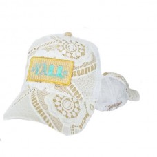 Judith March Gold "Y&apos;all" Hat  White Crochet  eb-00495771
